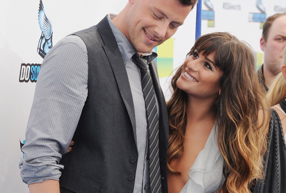 Cory monteith lea michele family