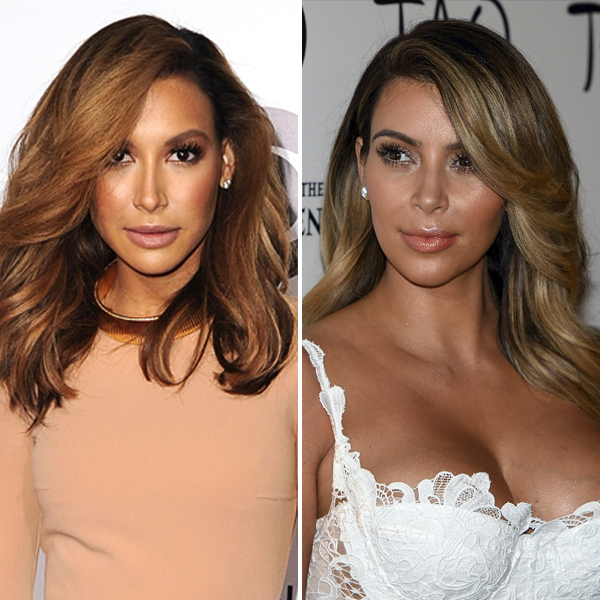 Naya rivera kim kardashian look alike