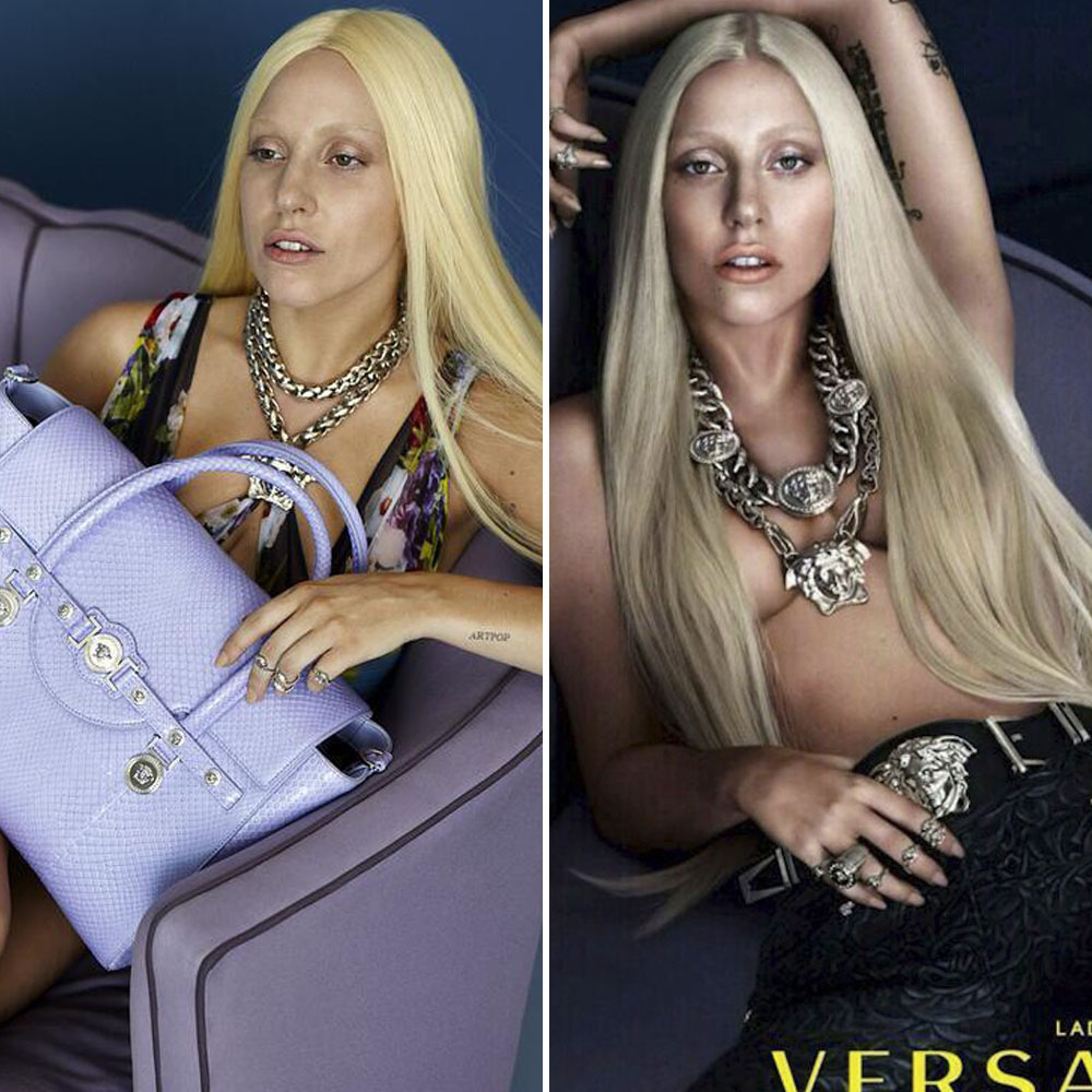 1000px x 1000px - Lady Gaga's Leaked Versace Ads Show What the Singer Looks Like Before  Photoshop - Life & Style