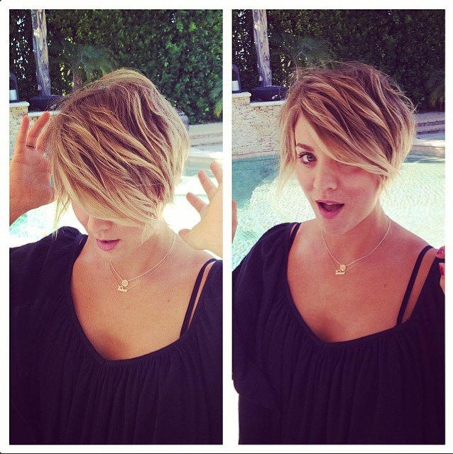 Kaley cuoco hair short