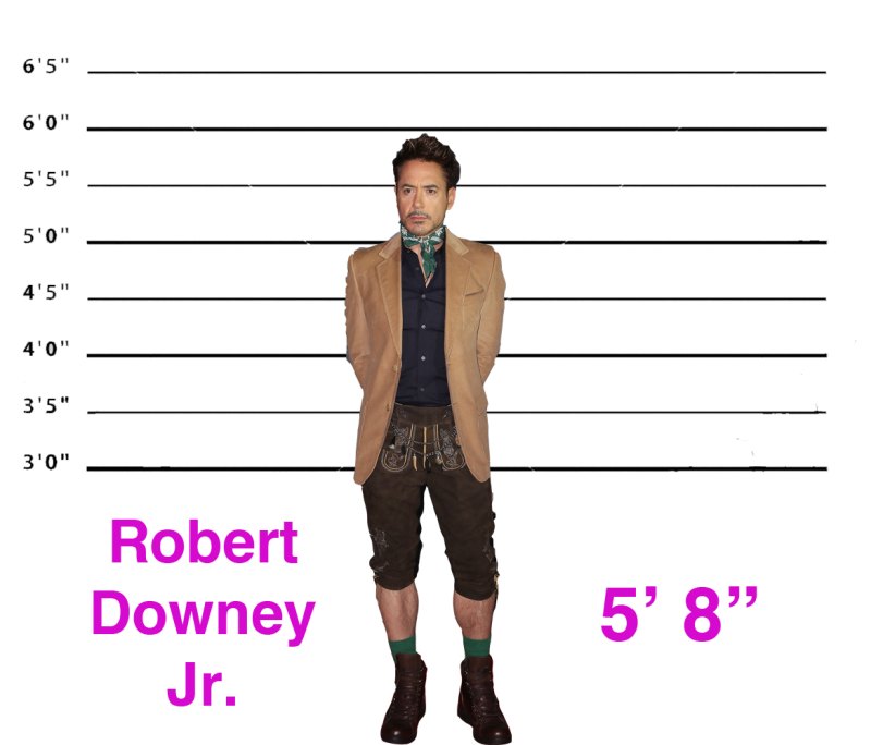 Robert downey jr height short celebrities