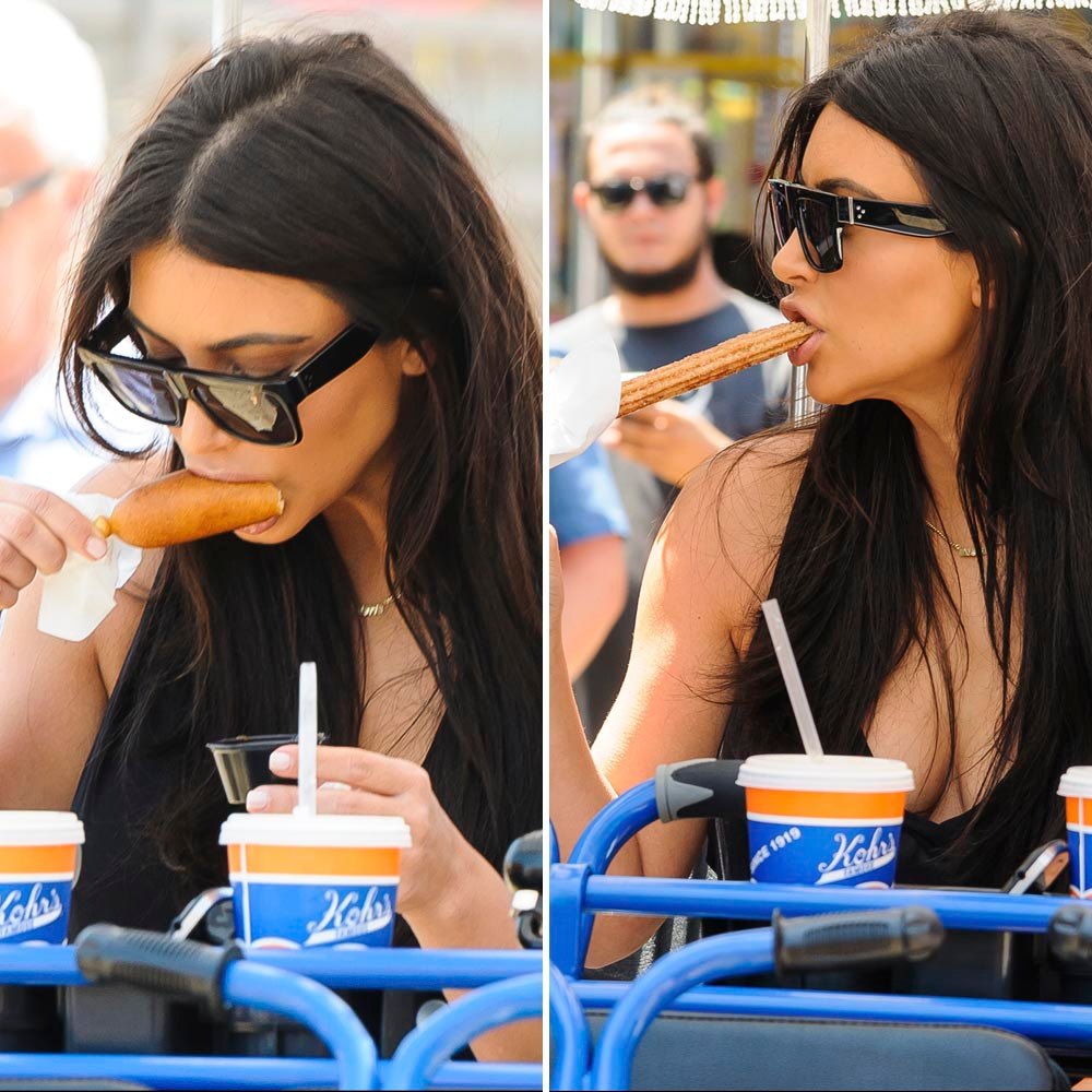 Kim kardashian eating