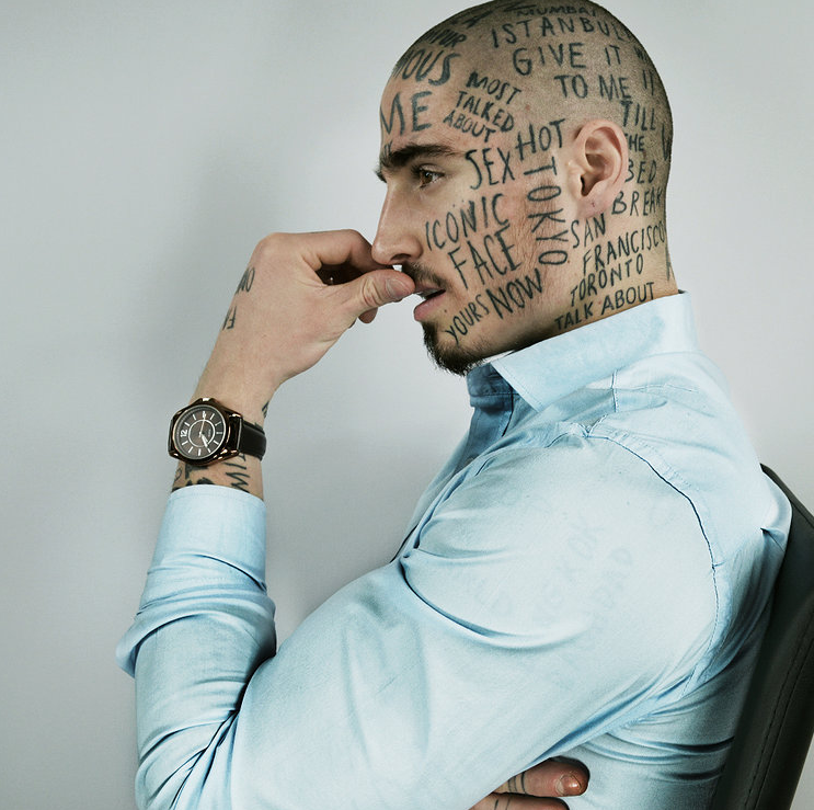 Meet Vin Los — the Male Model Who Thinks His Tattoos Are Gonna Make Him  “the Most Famous Man in the World” - Life & Style