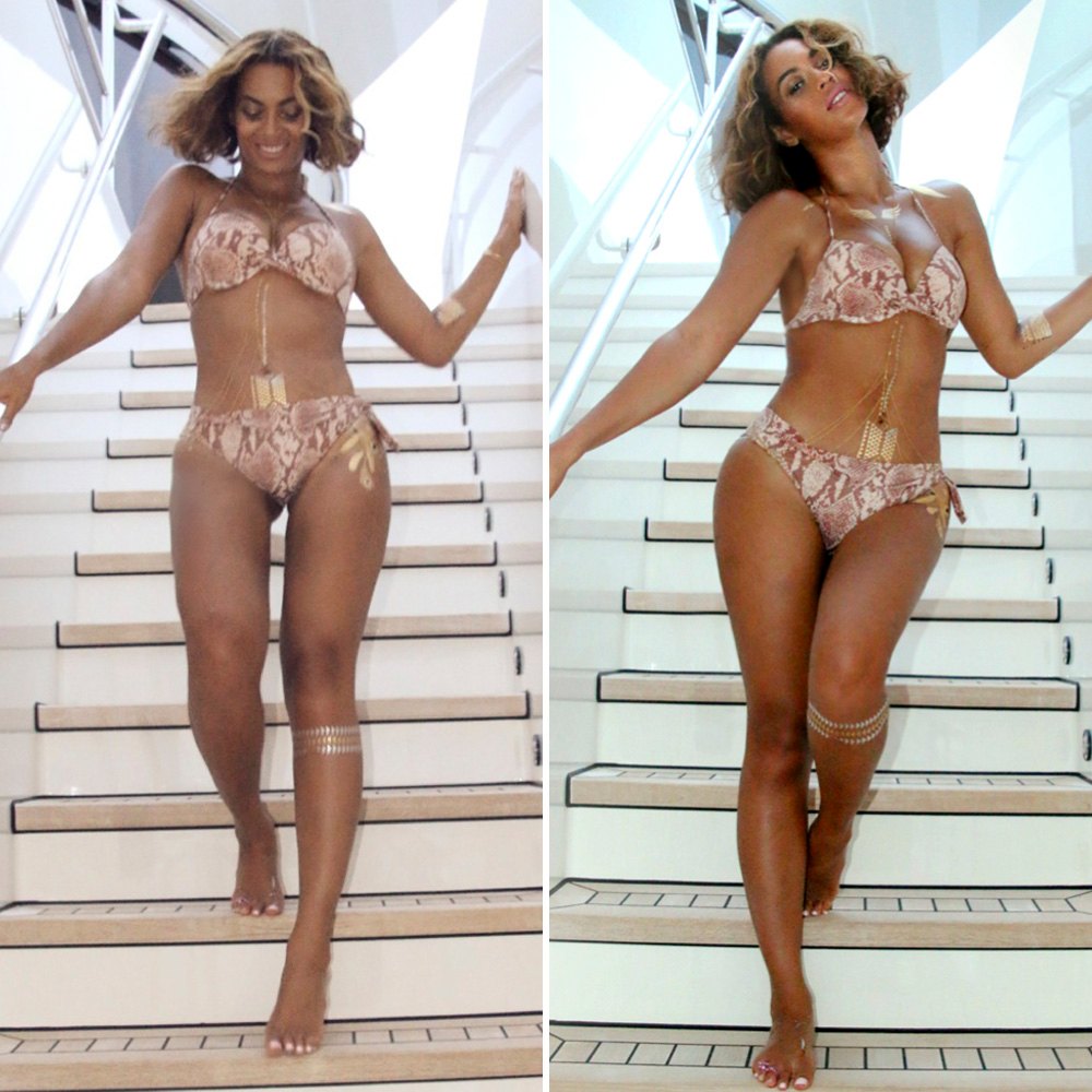 Beyoncé Shoots Down Those Thigh Gap Photoshop Claims By Showing Off Her  Slender Legs in Tiny Shorts - Life & Style