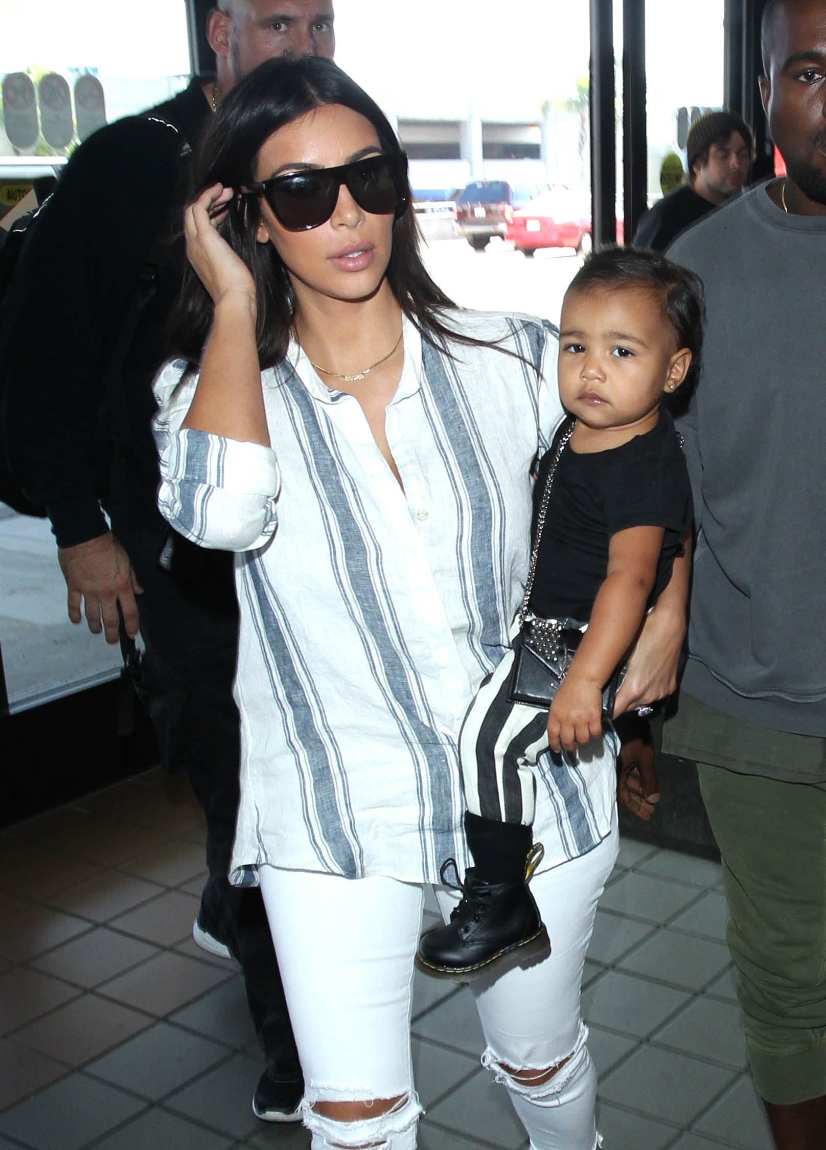 Kim kardashian north west match stripes