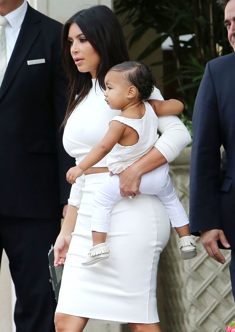 Kim kardashian north west match white outfit
