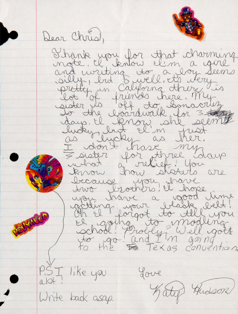 katy perry love letter
