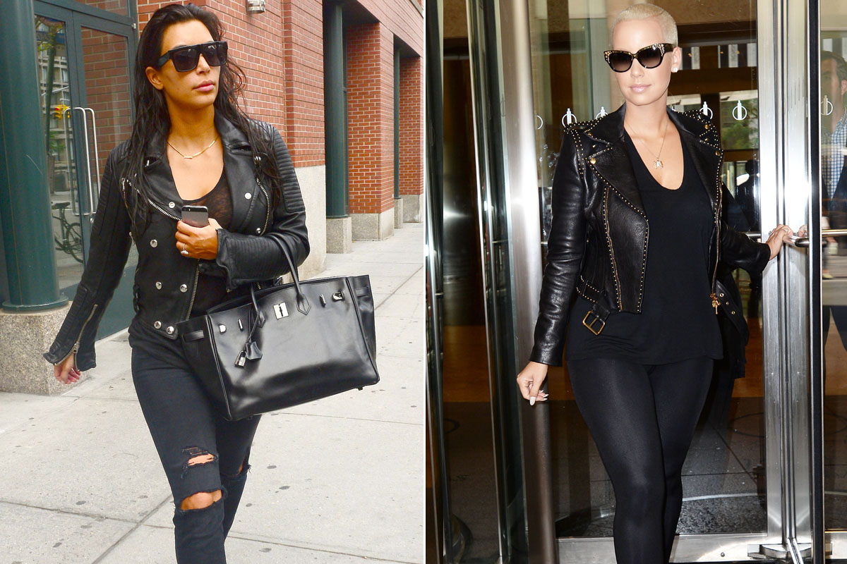 Kim kardashian amber rose leather