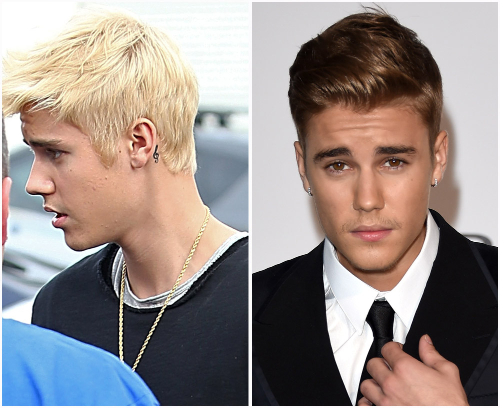 Justin Bieber Adam Levine And More Dye Hair Bleach Blond