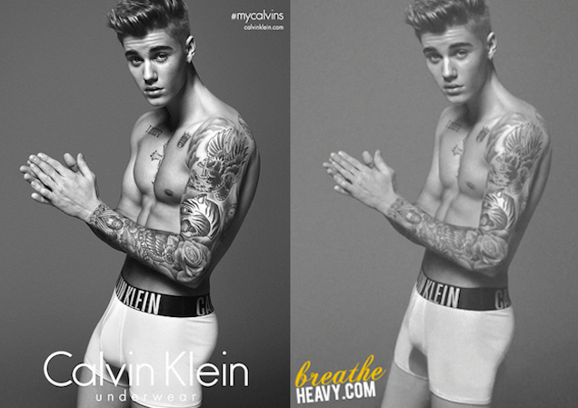 Mark Wahlberg's Wife Criticizes Justin Bieber's Photoshopped Calvin Klein  Ads