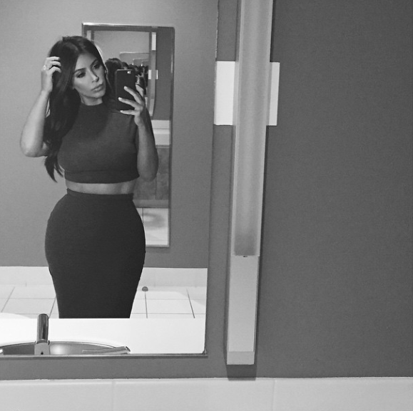 Kim kardashian style fashion skirt crop top