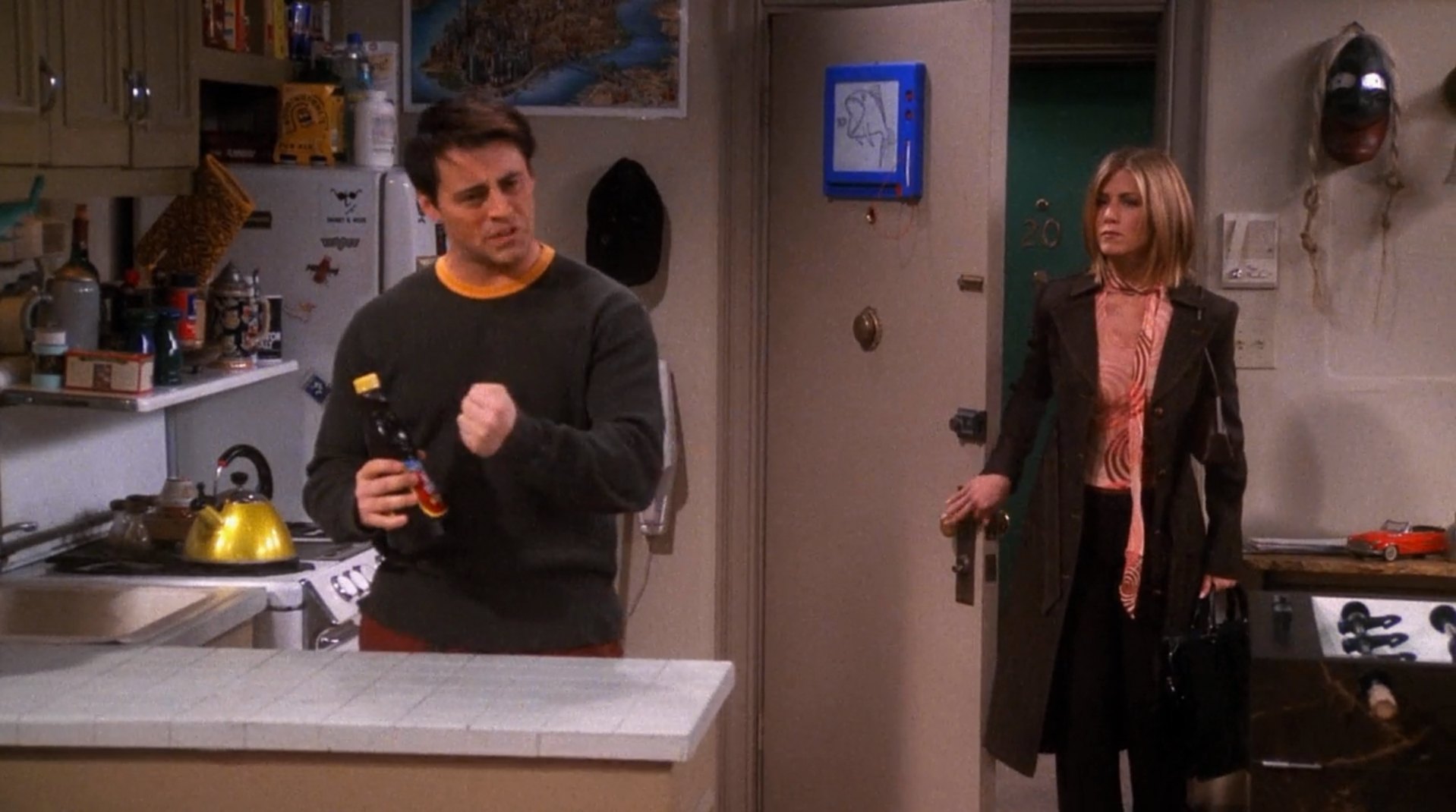 718 the one with joeys award rachel joey shark eating fish