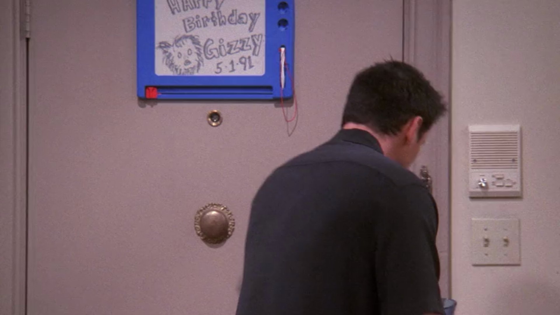 921 the one with the fertility test happy birthday gizzy dog face 5 1 91