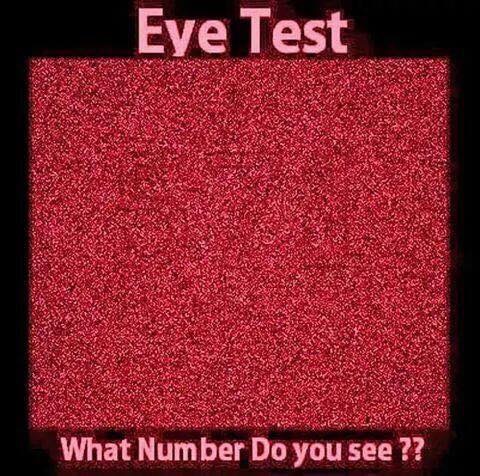 Eye test optical illusion