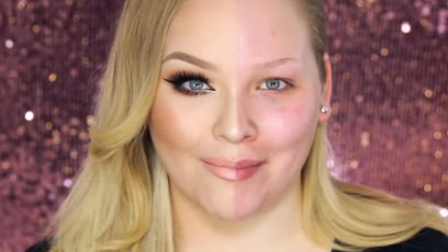 Makeup half the face