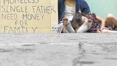 Homeless man social experiment