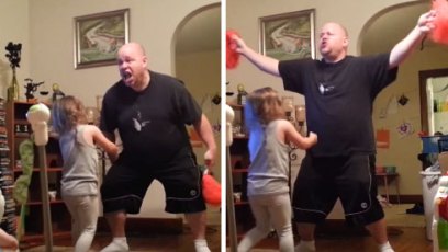 Dad dancing to katy perry