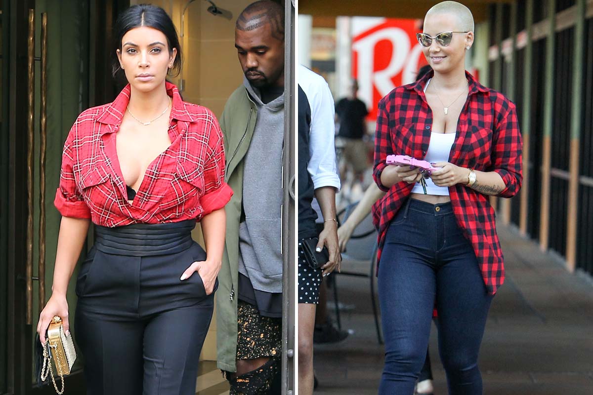 Kim kardashian amber rose plaid