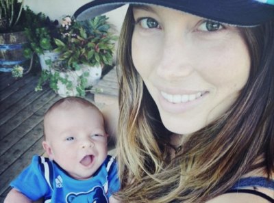 jessica biel & baby silas (instagram)