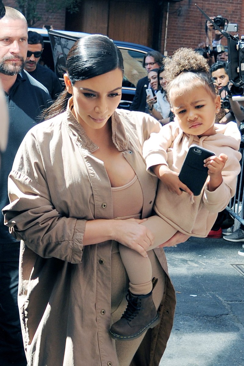 Kim kardashian north west hair up in bun