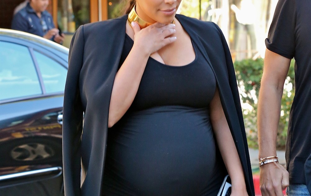 Big Tits Baby - Kim Kardashian Flaunts Massive Pregnancy Boobs in New Instagram Photo -  Life & Style