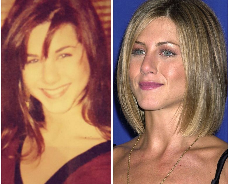 784px x 630px - Mayim Bialik Shares a Photo of Jennifer Aniston Pre-Nose Job! â€” See the Pic  - Life & Style