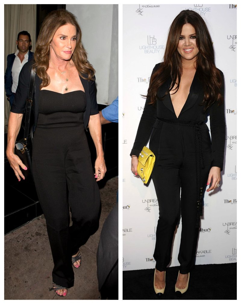 Black jumpsuit splitcait khloe