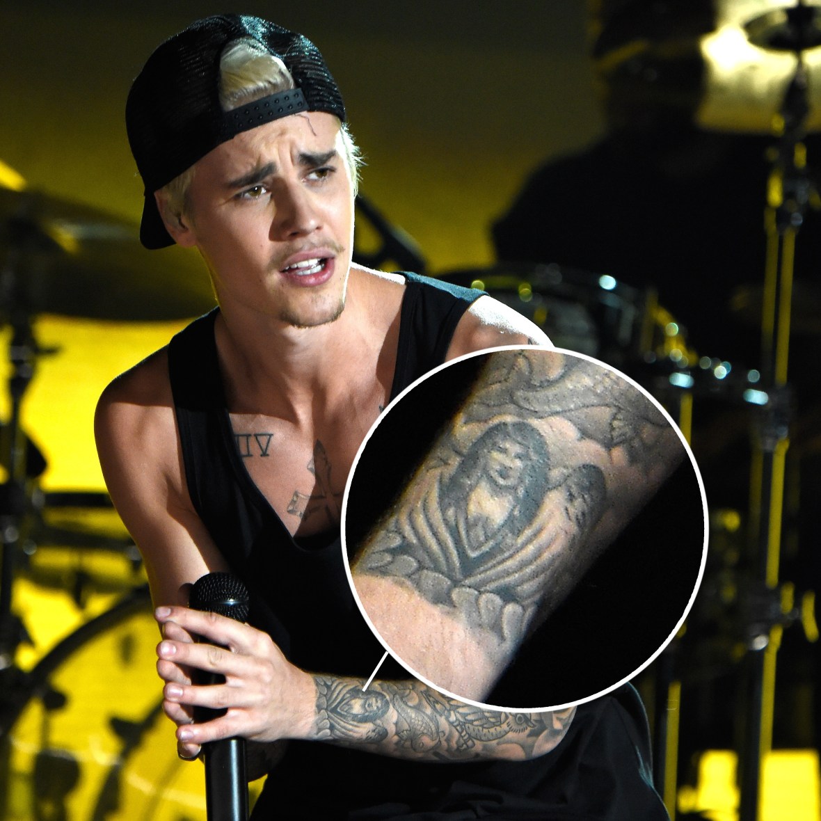 Justin Bieber Tried to Cover Up His Tattoo of Selena Gomez But Failed