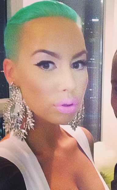 Amber rose green hair