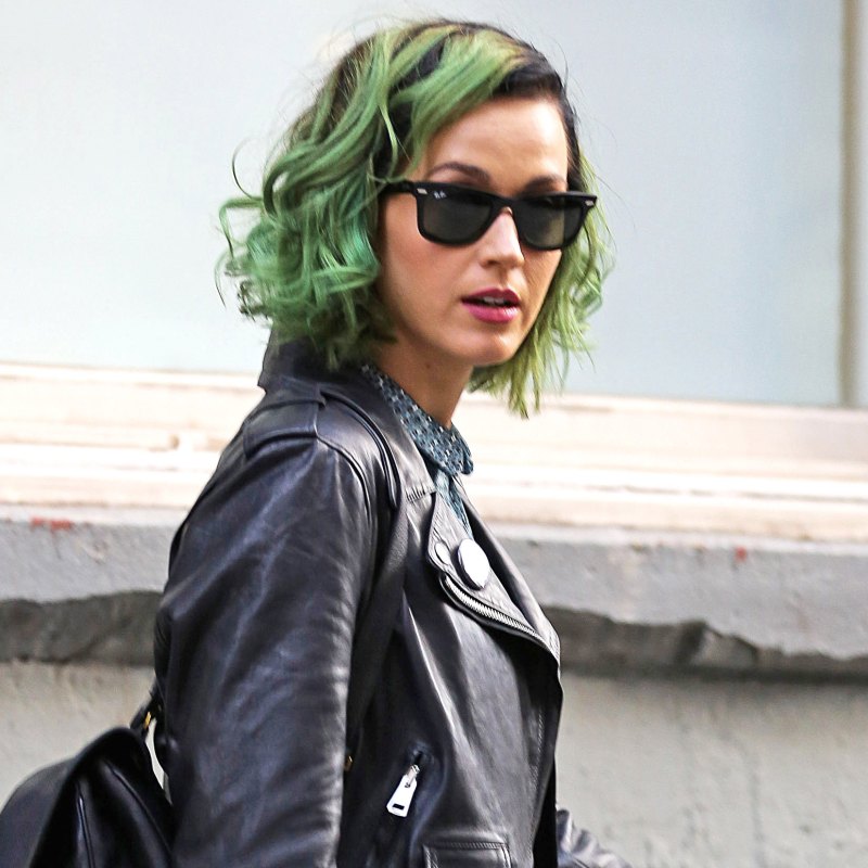 Katy perry green hair