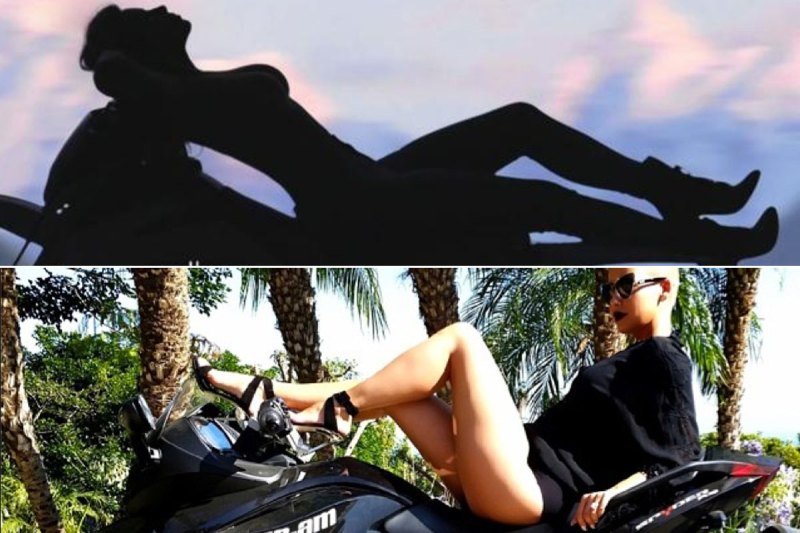 Kim kardashian motorcycle bound amber rose