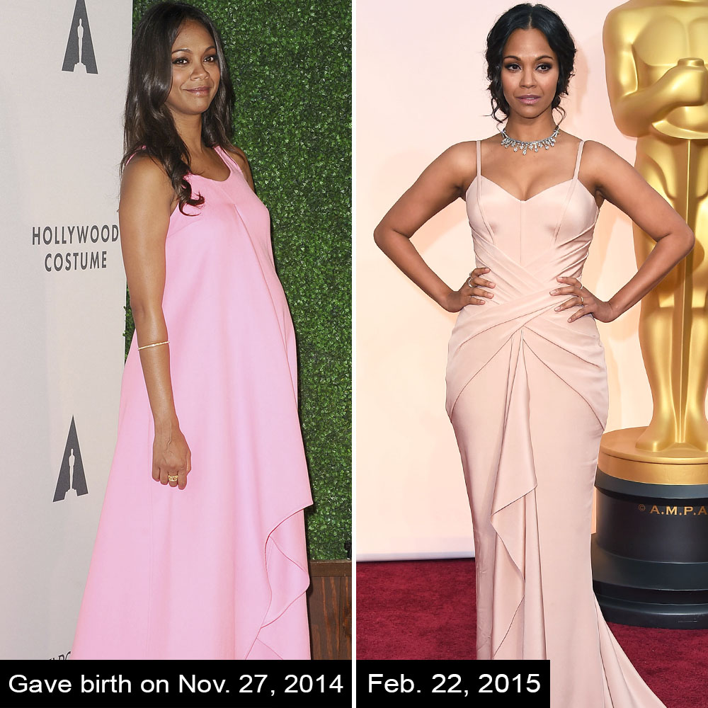 Zoe saldana after birth
