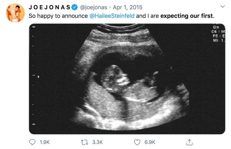 Joe Jonas Pulls Pregnancy April Fools Day Prank