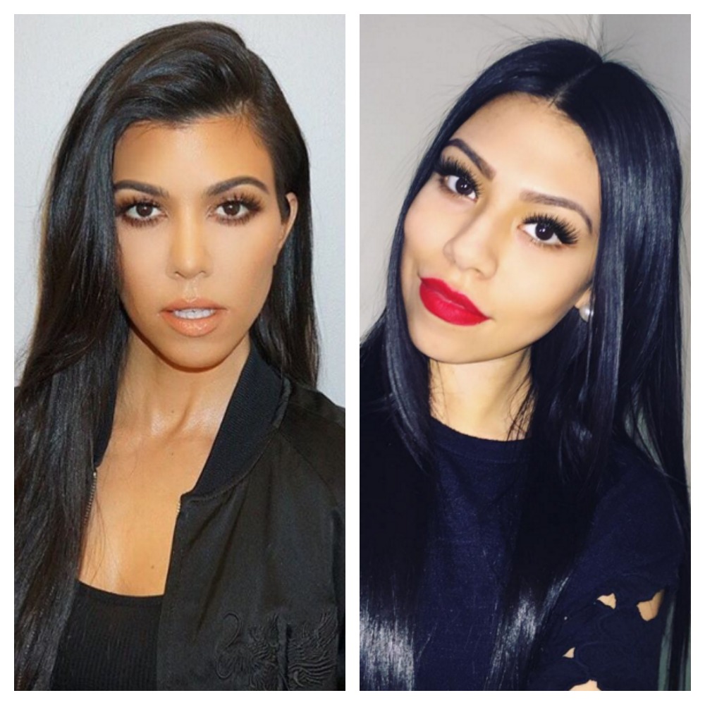 Kourtney kardashian look a like