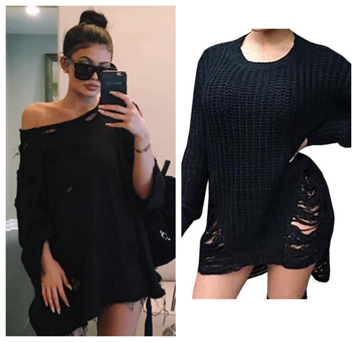 Kylie ripped sweater