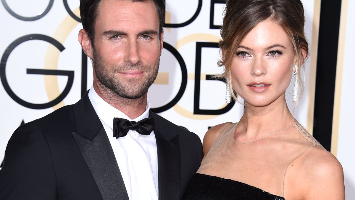 Adam levine and behati prinsloo closeup getty
