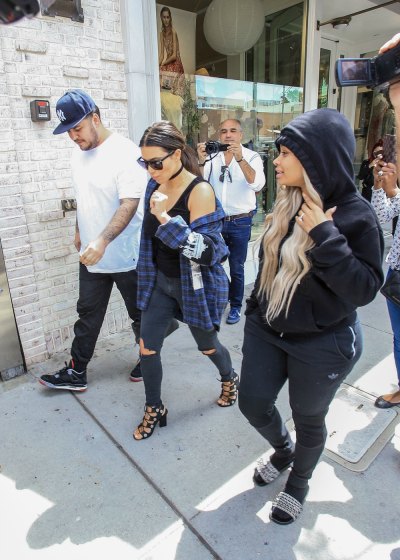 rob kardashian kim kardashian blac chyna getty