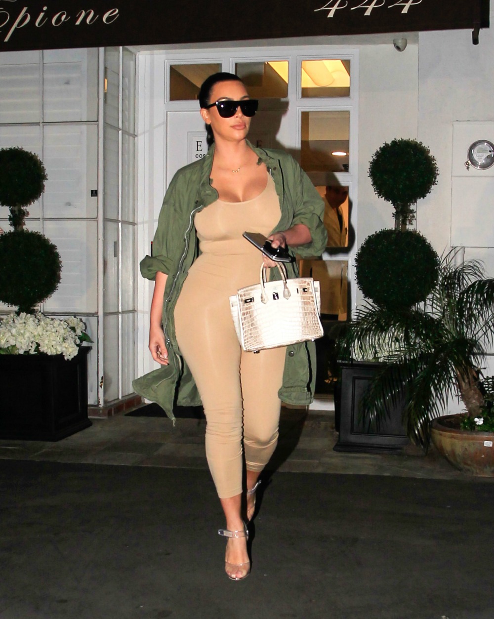 Kim kardashian post baby body unitard
