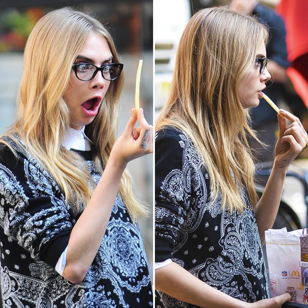 Cara delevingne french fries