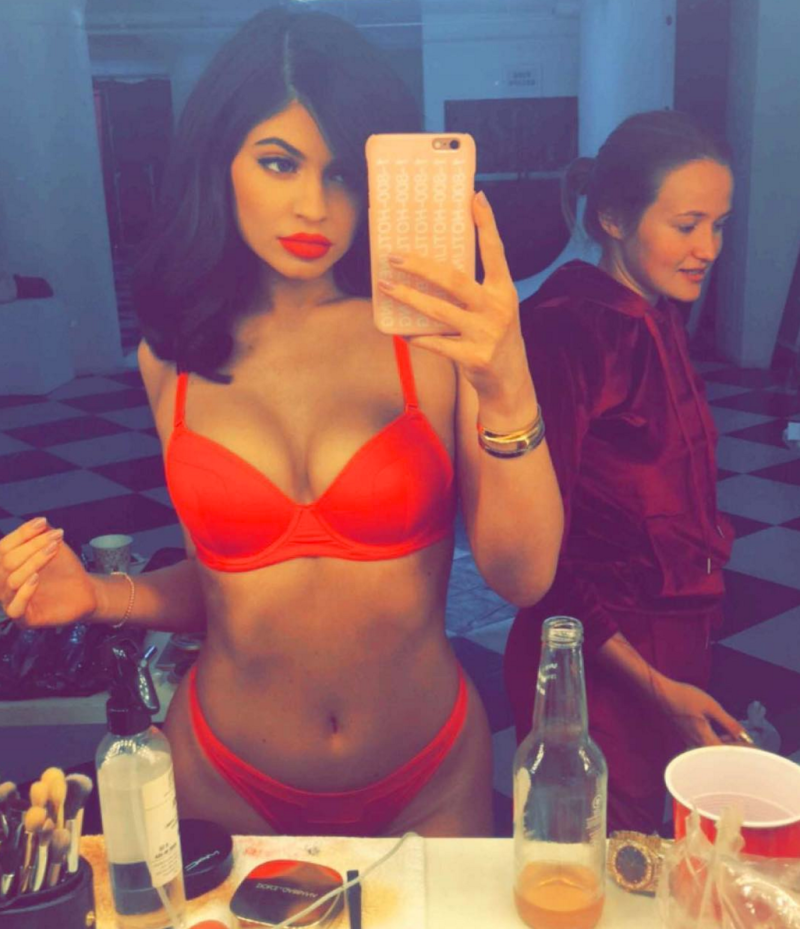 Jenner lingerie shoot kylie photo Kim Kardashian