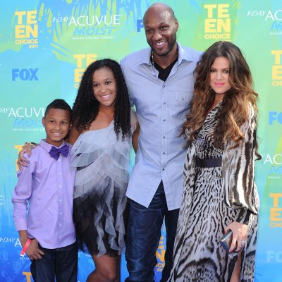 lamar odom kids getty images