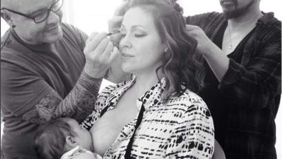 Alyssa milano breastfeeding 7