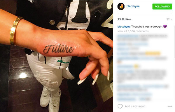 Blac chyna future tattoo 1