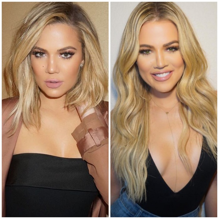 Khloe kardashian hair short vs long