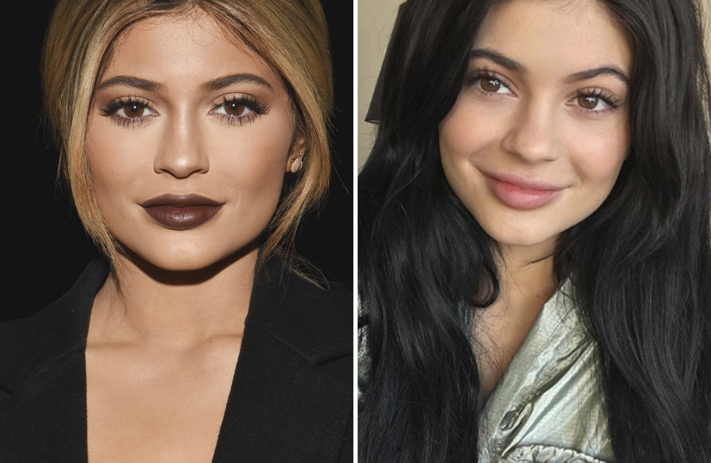 Kylie jenner before and after contour