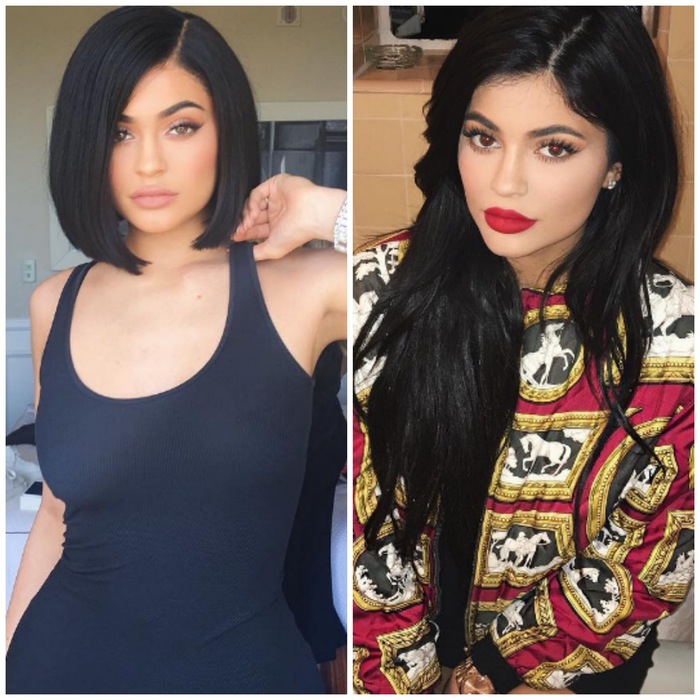 Kylie jenner hair long vs short