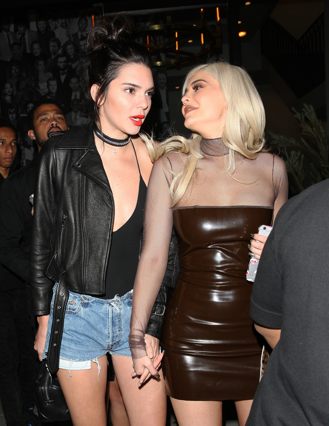 Kylie jenner leather dress 2