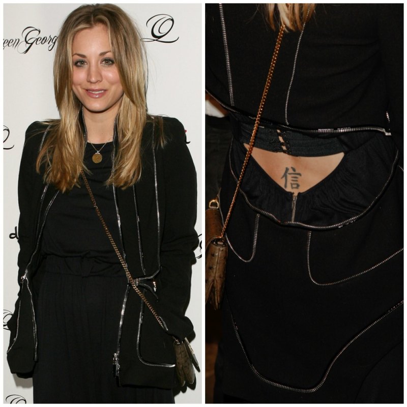 Tramp stamp kaley cuoco