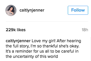 Caitlyn jenner kim kardashian reaction