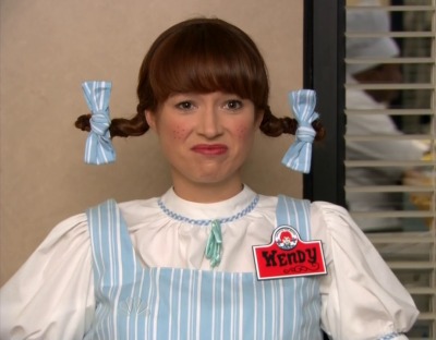 Erin dressed as wendy